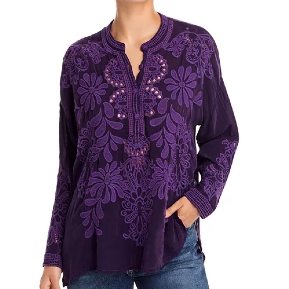 Johnny Was Tops - Johnny Was Deep Purple Blouse